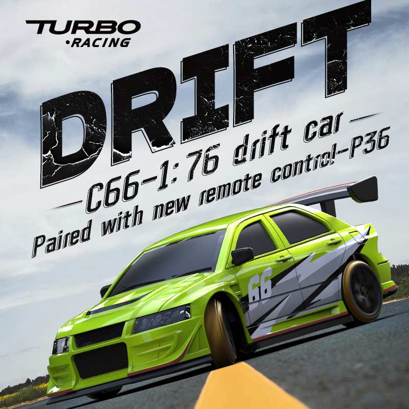 Turbo Racing C66 1:76  Mini Micro RTR RC Drift Car with Gyro