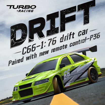 Turbo Racing C66 1:76  Mini Micro RTR RC Drift Car with Gyro