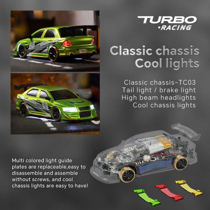 Turbo Racing C66 1:76  Mini Micro RTR RC Drift Car with Gyro