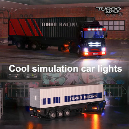 Turbo Racing 1:76 C50 Remote Control Semi Truck Trailer RC Truck - Makerfire