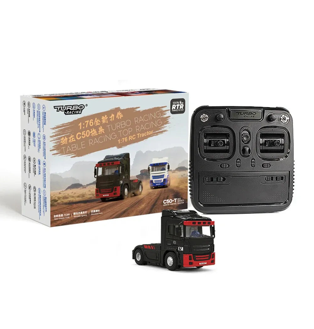 Turbo Racing 1:76 C50 Remote Control Semi Truck Trailer RC Truck - Makerfire