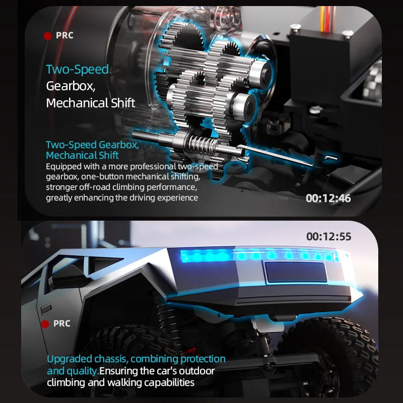 JJRC C8818 RC Crawler Car - 1/18 Scale Full Proportional Cyber Shell 4 WD Off-Road Vehicle