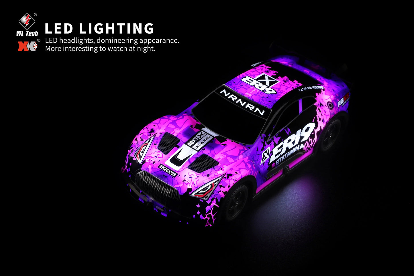 WLTOYS 22206 RC Car 1/22 Scale 2.4G 4WD LED Shell with 15km/h High Speed