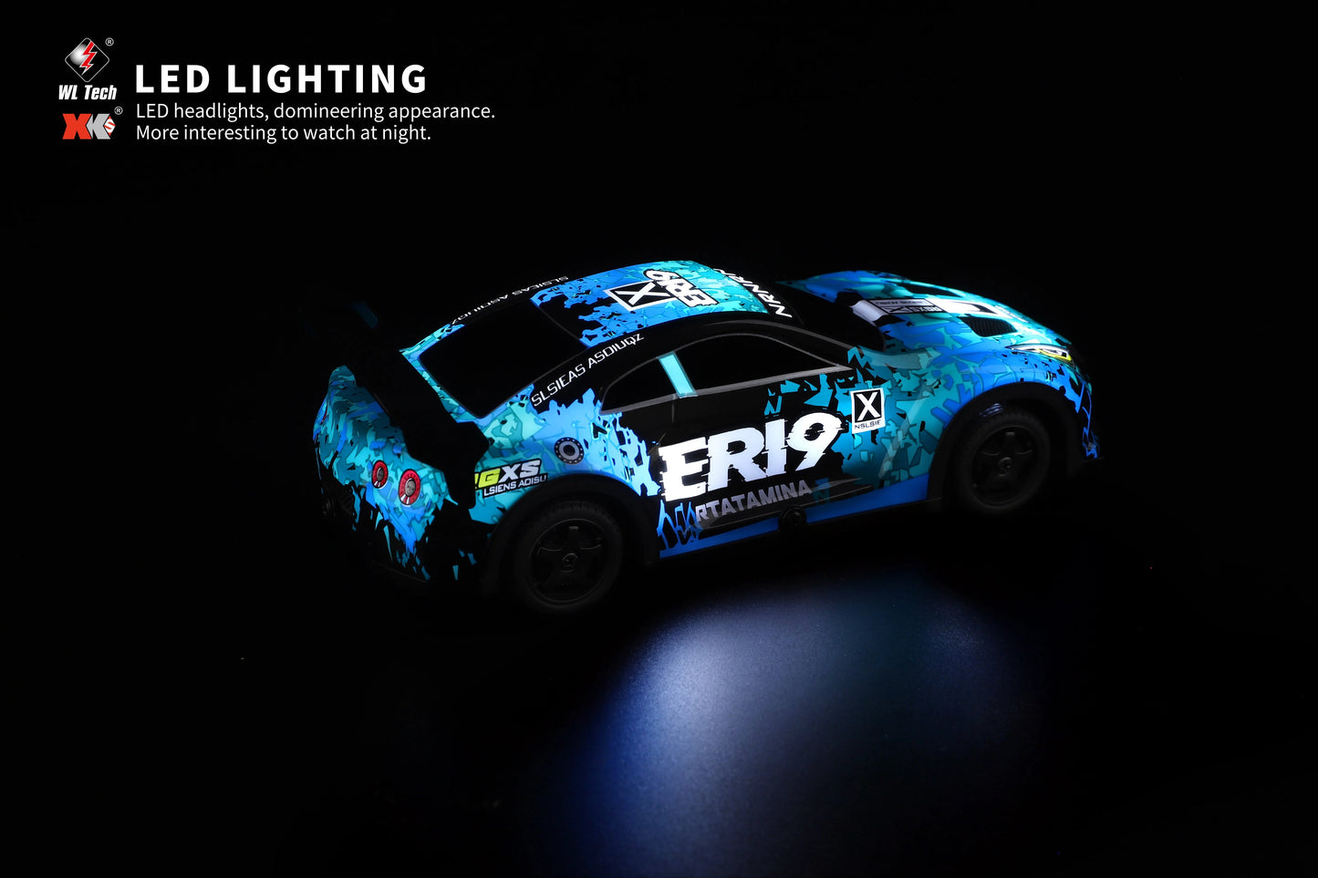 WLTOYS 22206 RC Car 1/22 Scale 2.4G 4WD LED Shell with 15km/h High Speed
